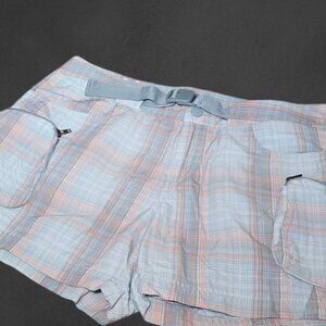 COLUMBIA Outdoor Plaid Hiking Shorts sz S